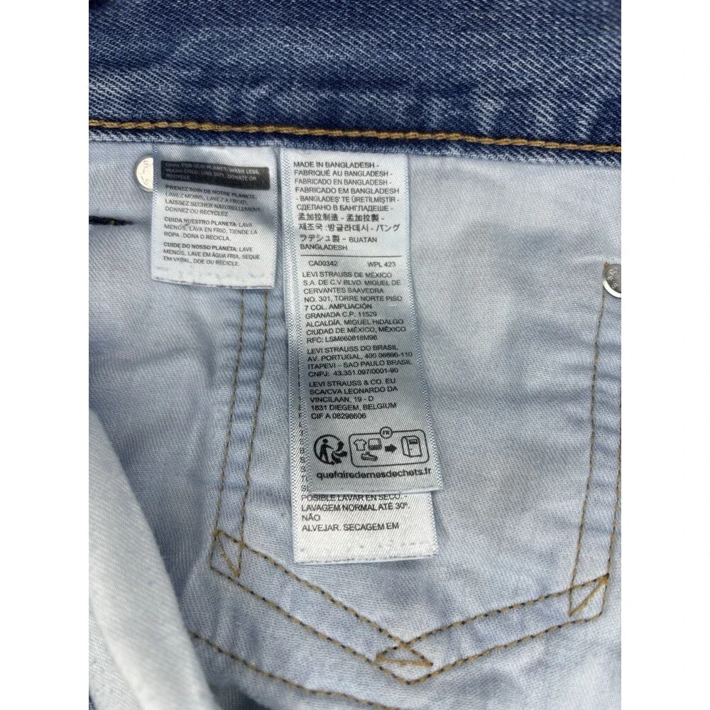 Levi's 505 Regular Fit Jeans‎ Mens 38x34 Blue Excellent Straight Leg Denim
